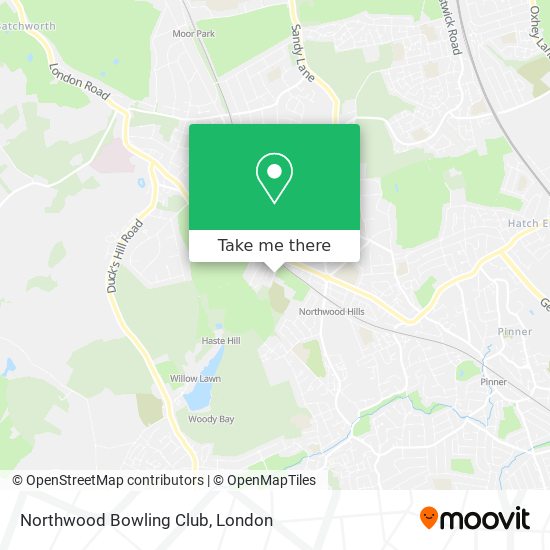 Northwood Bowling Club map