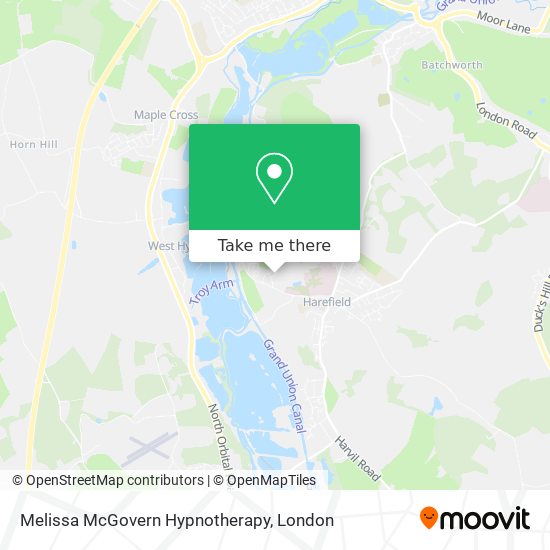 Melissa McGovern Hypnotherapy map