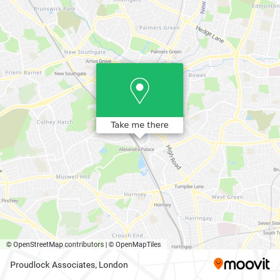 Proudlock Associates map