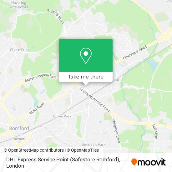 DHL Express Service Point (Safestore Romford) map