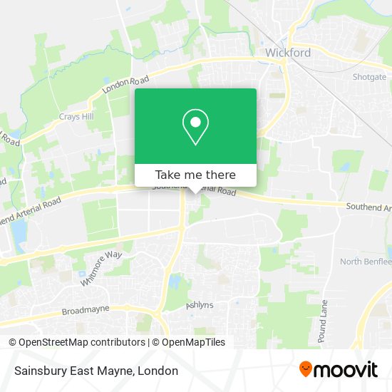 Sainsbury East Mayne map