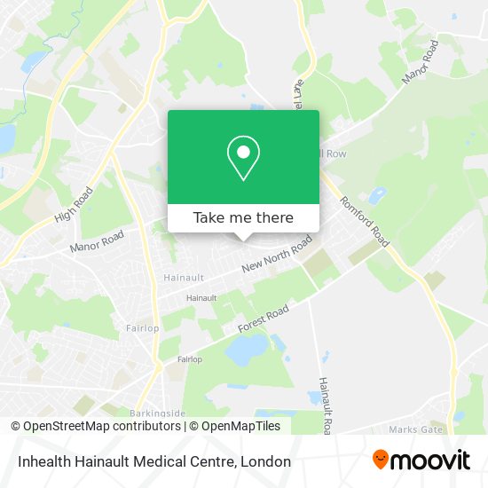 Inhealth Hainault Medical Centre map
