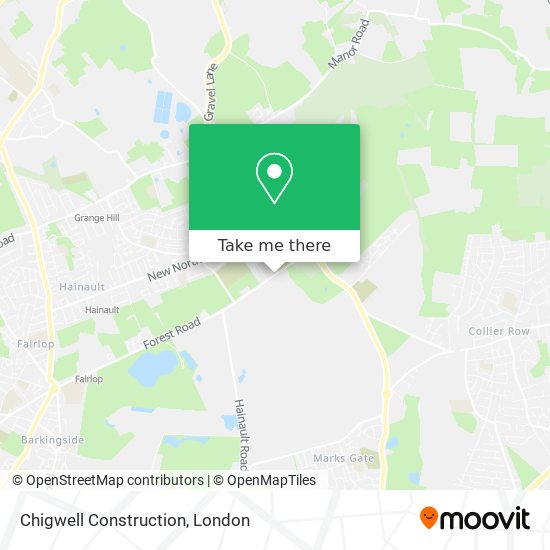 Chigwell Construction map