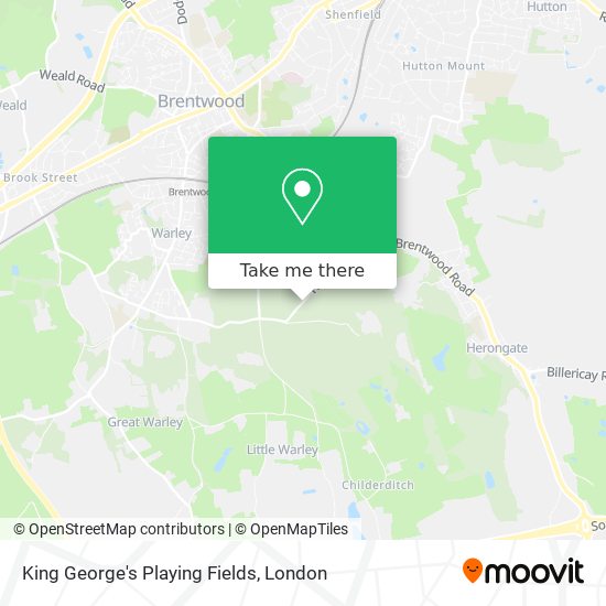 King George's Playing Fields map