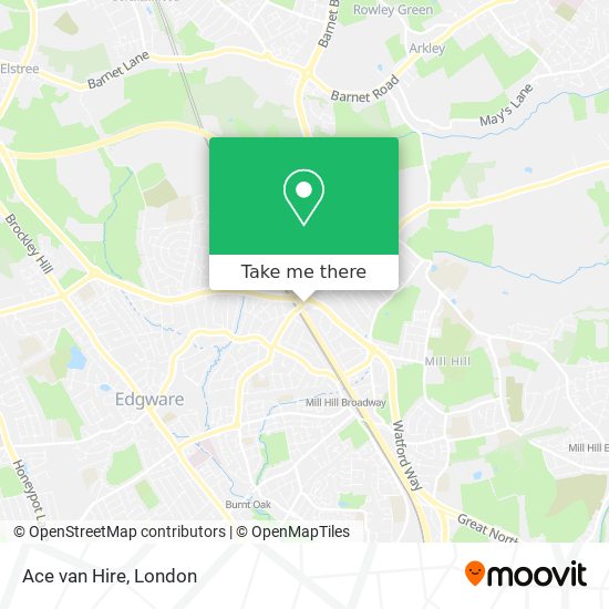 Ace van Hire map