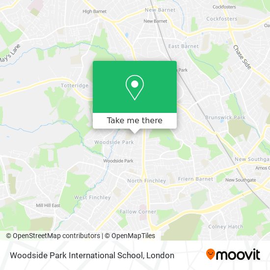 Woodside Park International School map