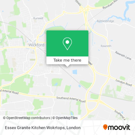 Essex Granite Kitchen Wokrtops map
