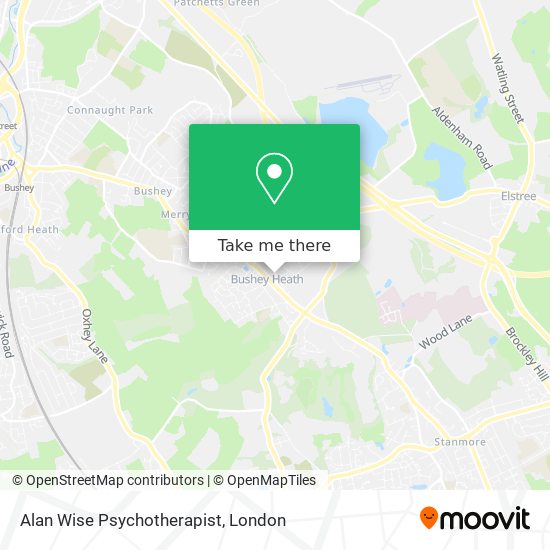 Alan Wise Psychotherapist map