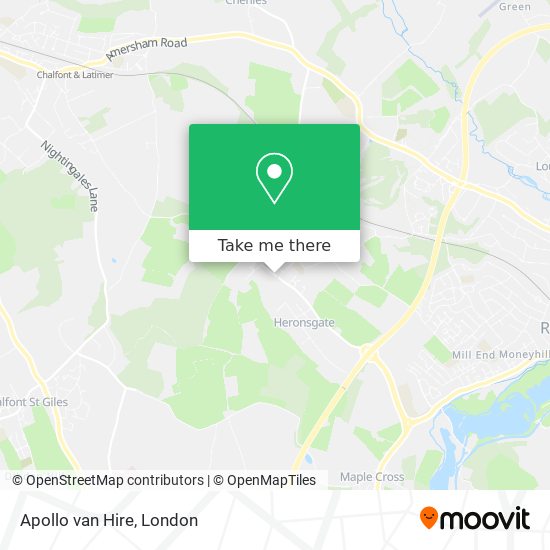 Apollo van Hire map