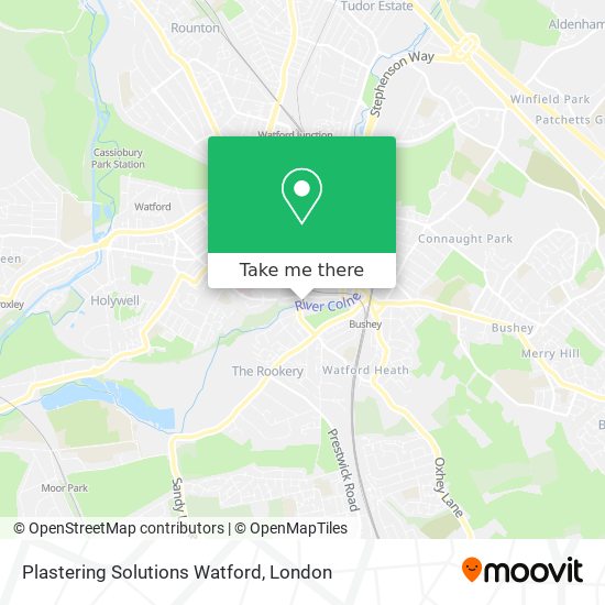 Plastering Solutions Watford map