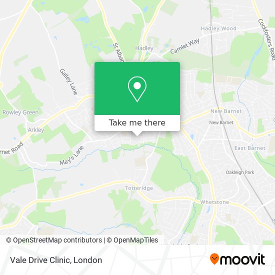 Vale Drive Clinic map