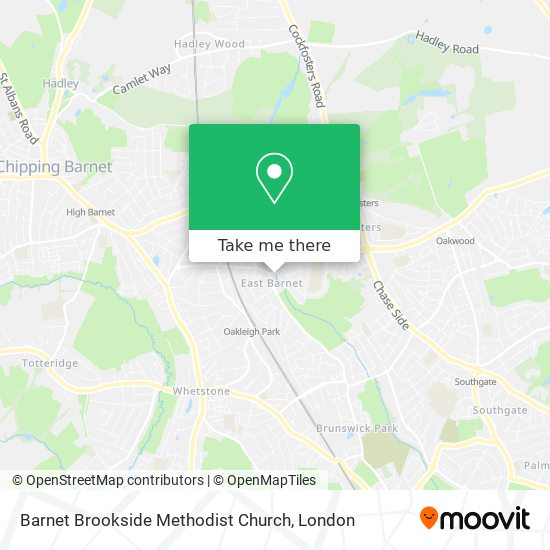 Barnet Brookside Methodist Church map