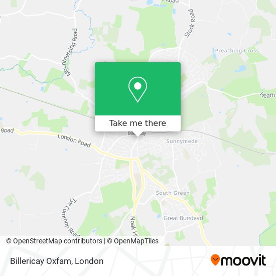 Billericay Oxfam map