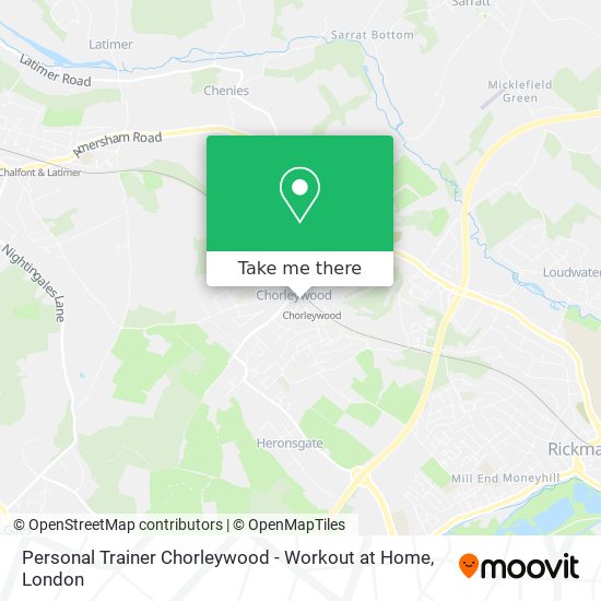 Personal Trainer Chorleywood - Workout at Home map
