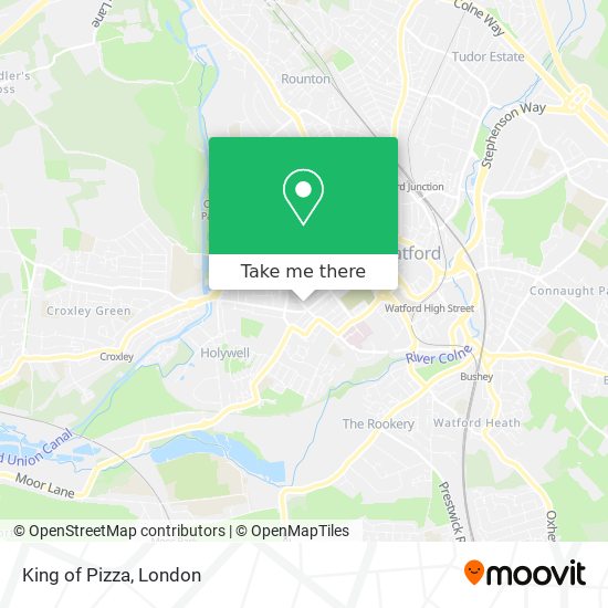 King of Pizza map