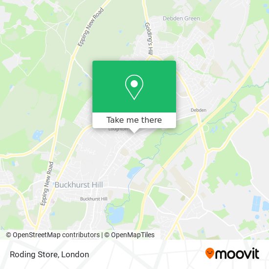 Roding Store map