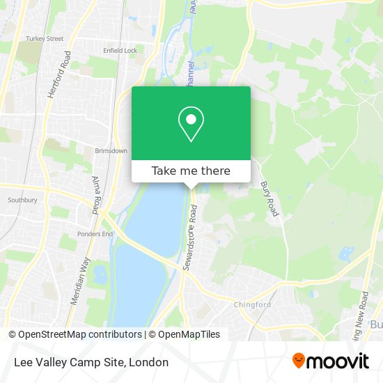 Lee Valley Camp Site map