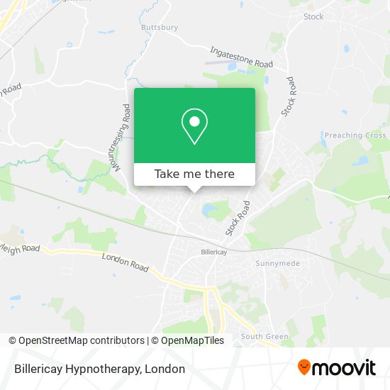 Billericay Hypnotherapy map