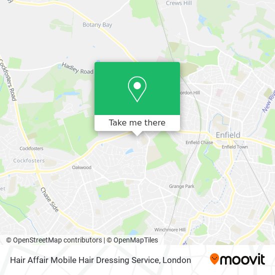 Hair Affair Mobile Hair Dressing Service map