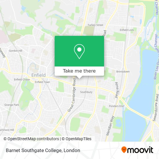 Barnet Southgate College map