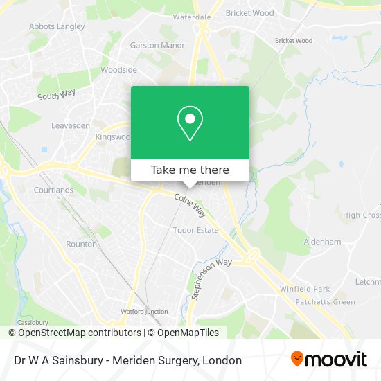 Dr W A Sainsbury - Meriden Surgery map