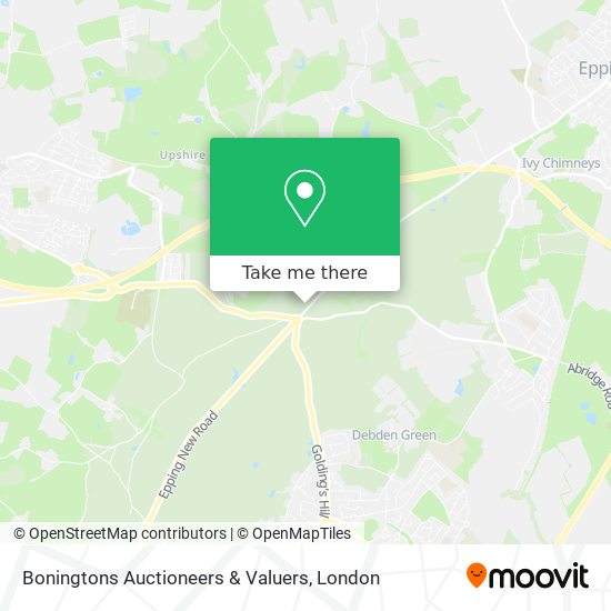 Boningtons Auctioneers & Valuers map