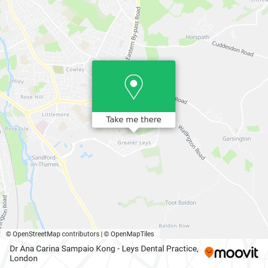 Dr Ana Carina Sampaio Kong - Leys Dental Practice map
