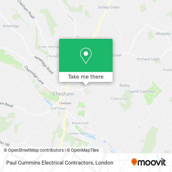 Paul Cummins Electrical Contractors map