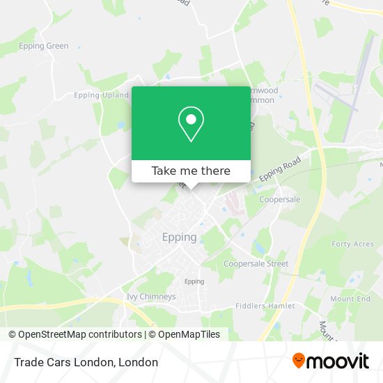 Trade Cars London map