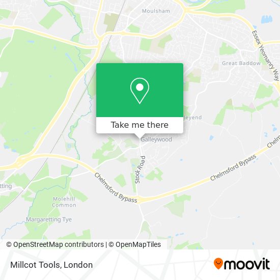 Millcot Tools map