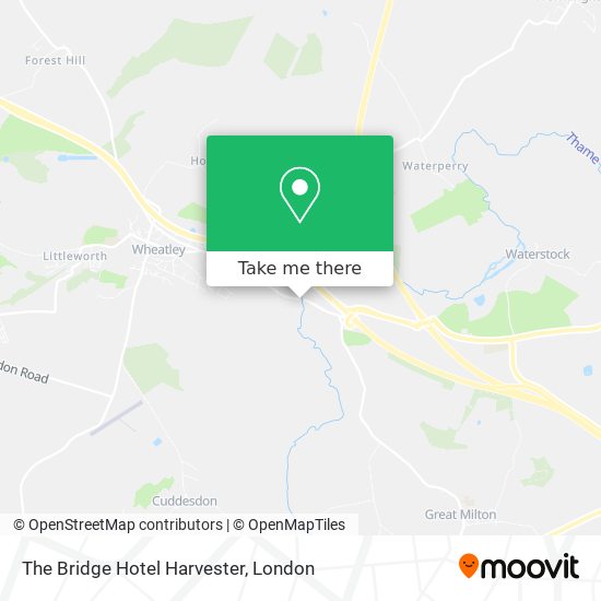 The Bridge Hotel Harvester map