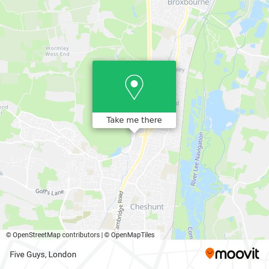 Five Guys map