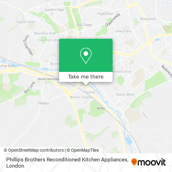 Phillips Brothers Reconditioned Kitchen Appliances map