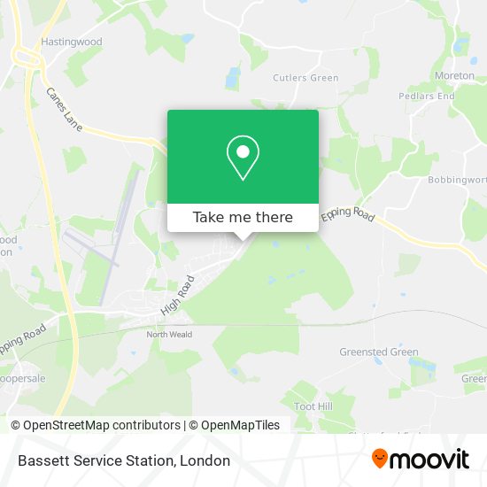 Bassett Service Station map