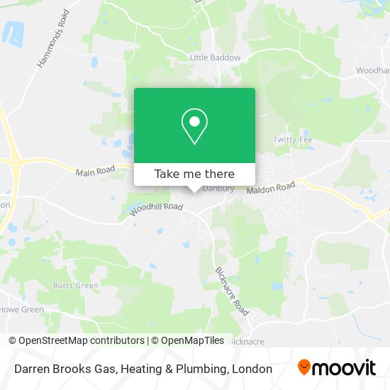 Darren Brooks Gas, Heating & Plumbing map