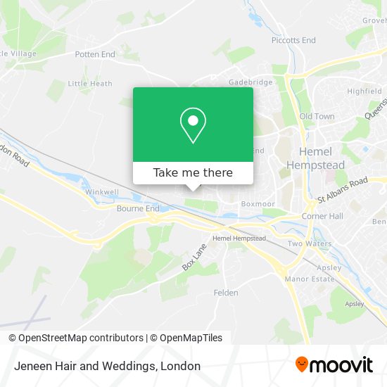 Jeneen Hair and Weddings map
