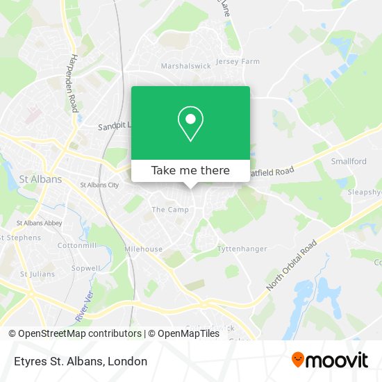 Etyres St. Albans map