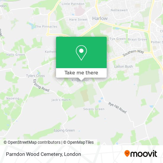 Parndon Wood Cemetery map