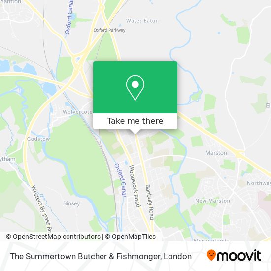 The Summertown Butcher & Fishmonger map