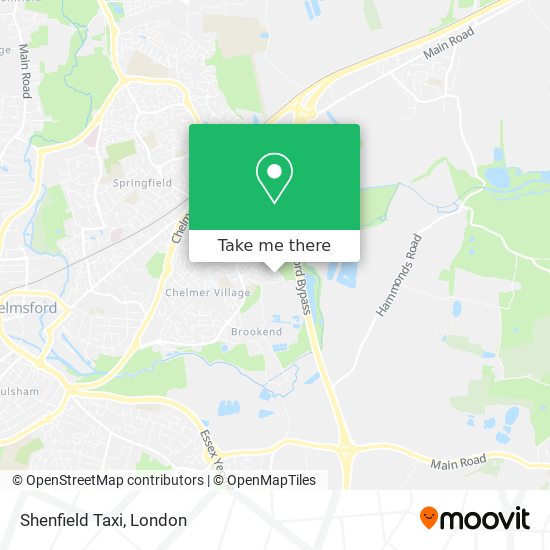 Shenfield Taxi map