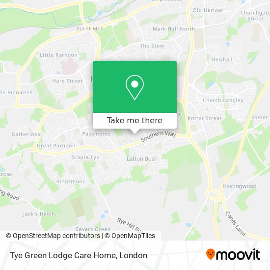 Tye Green Lodge Care Home map