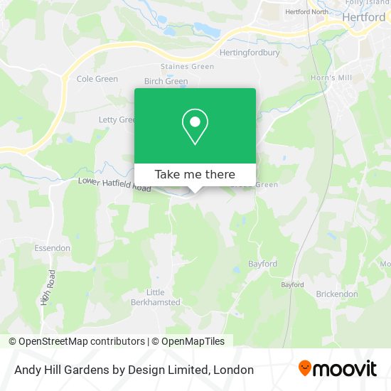 Andy Hill Gardens by Design Limited map