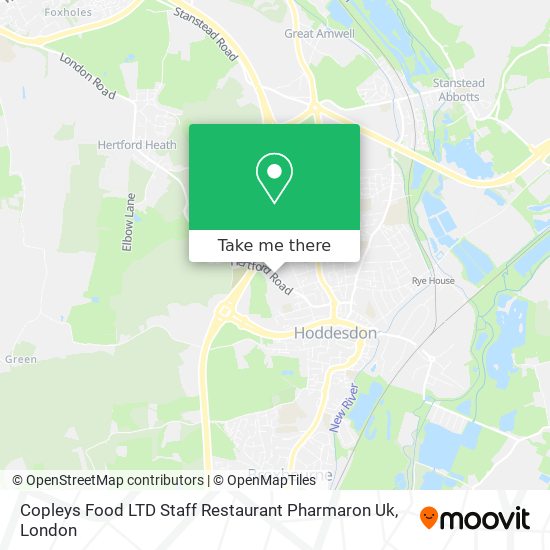 Copleys Food LTD Staff Restaurant Pharmaron Uk map