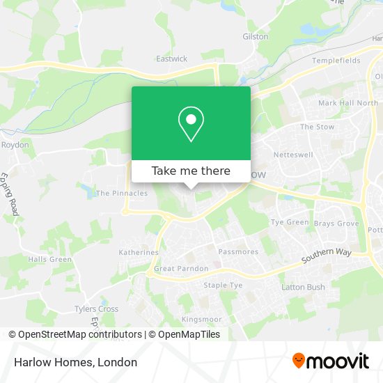 Harlow Homes map