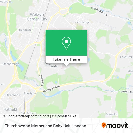 Thumbswood Mother and Baby Unit map