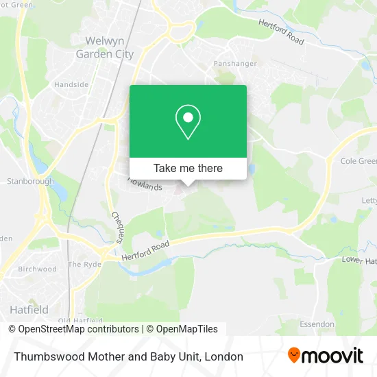 Thumbswood Mother and Baby Unit map
