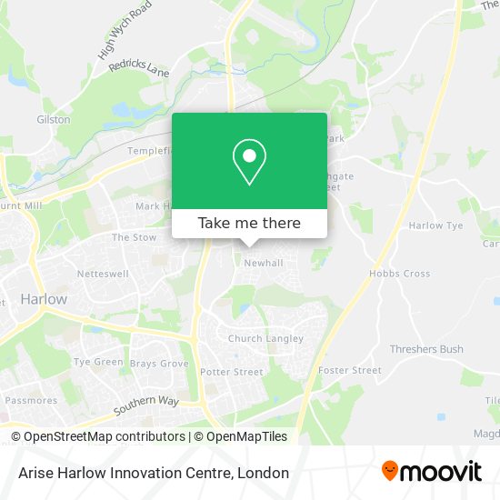 Arise Harlow Innovation Centre map