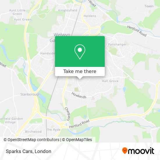 Sparks Cars map