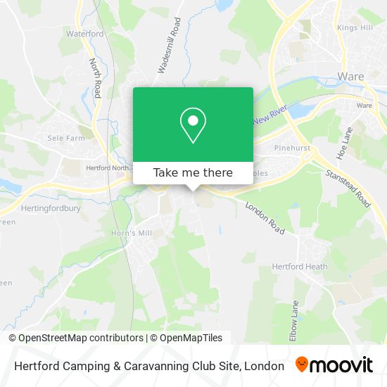 Hertford Camping & Caravanning Club Site map