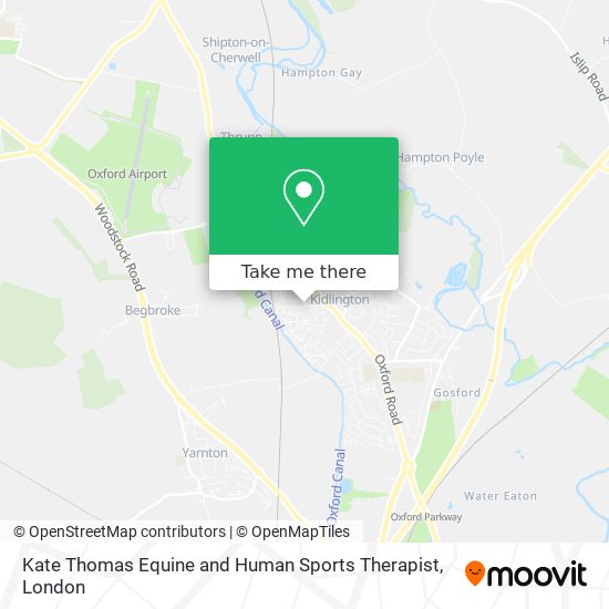 Kate Thomas Equine and Human Sports Therapist map
